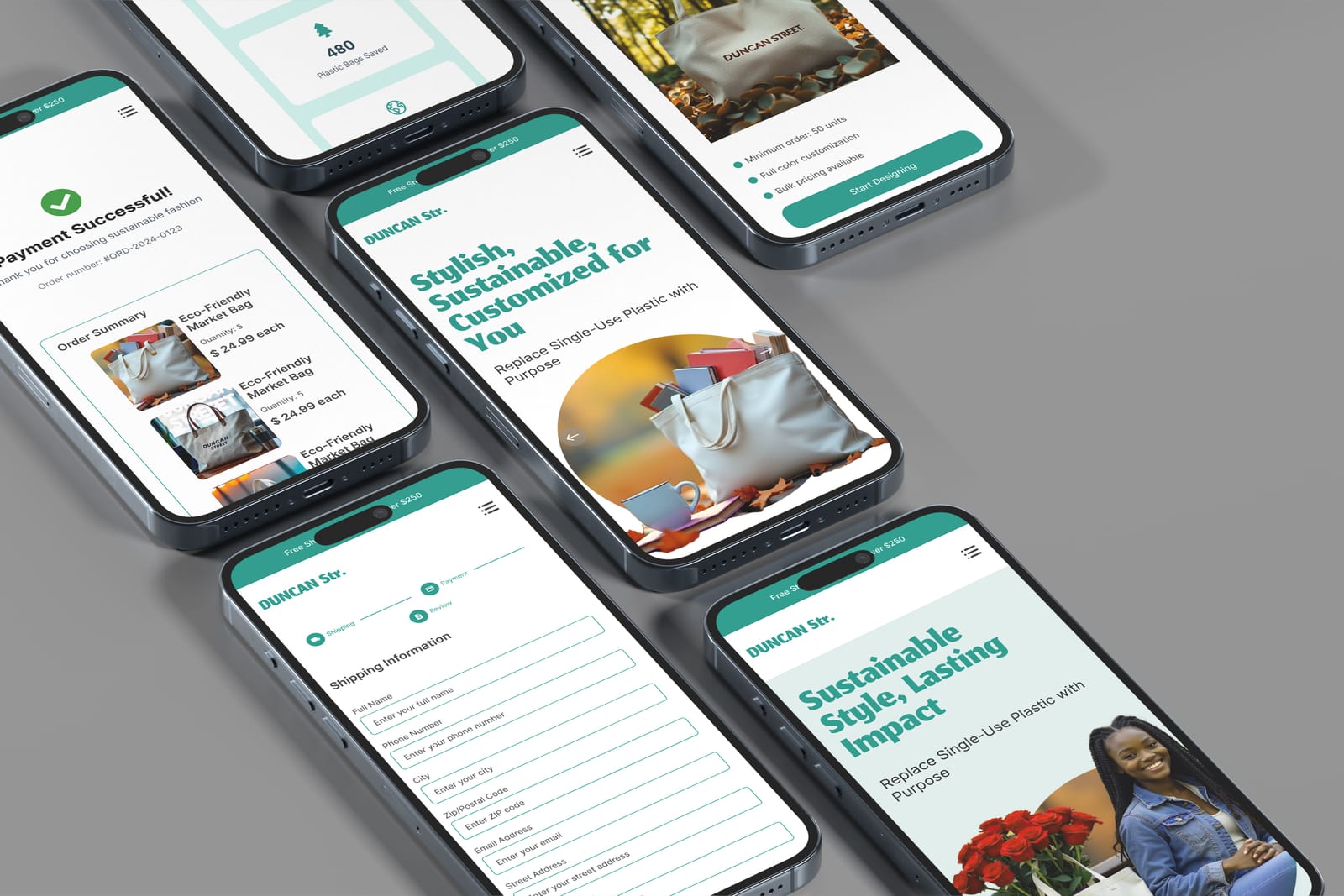 The Duncan Street store across five phone screens