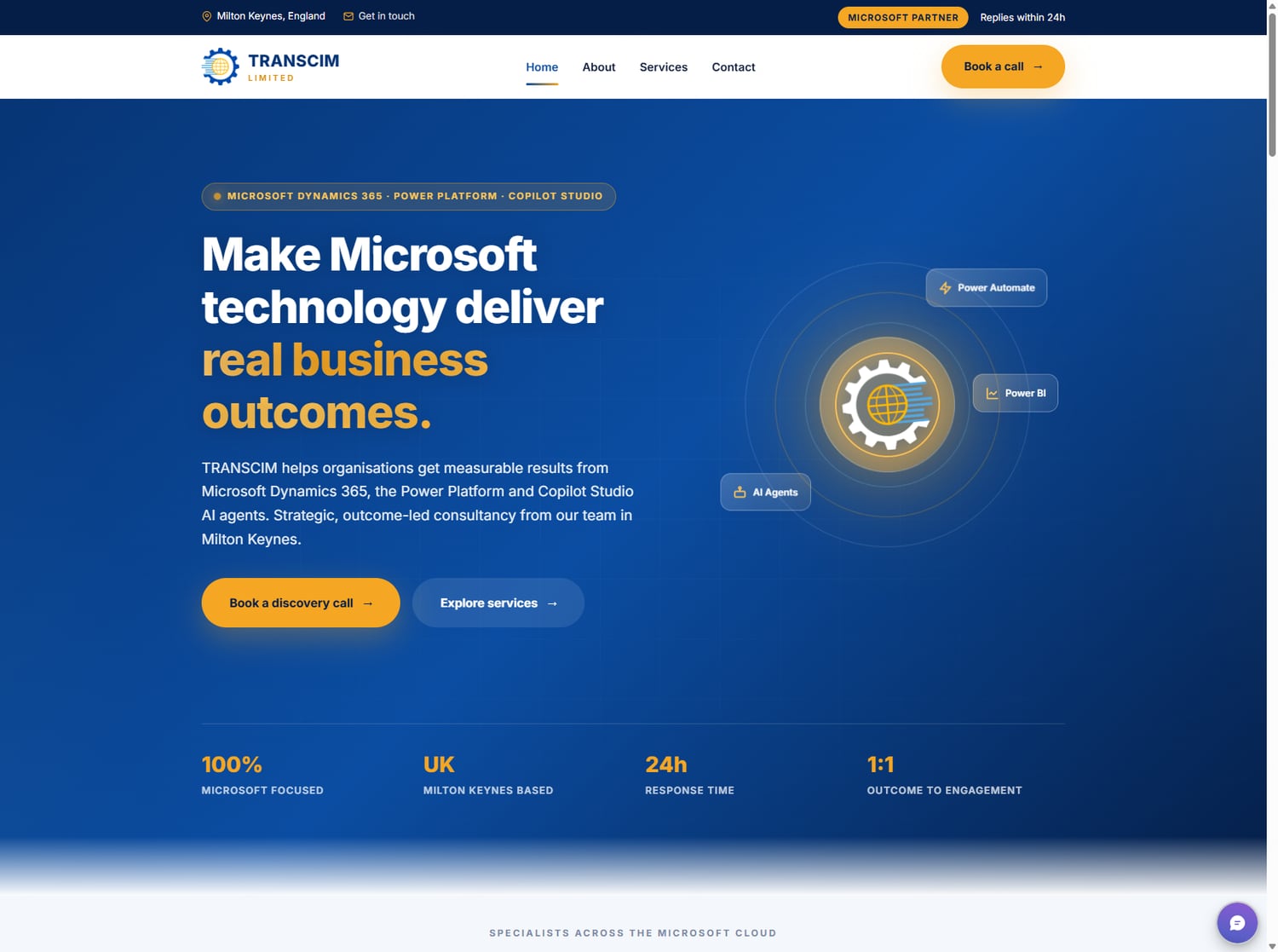 TRANSCIM homepage hero